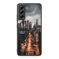 Thumbnail for Samsung S21 FE City Lights θήκη από τη Smartfits με σχέδιο στο πίσω μέρος και μαύρο περίβλημα | Smartphone case with colorful back and black bezels by Smartfits