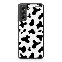 Thumbnail for Samsung S21 FE Cow Print θήκη από τη Smartfits με σχέδιο στο πίσω μέρος και μαύρο περίβλημα | Smartphone case with colorful back and black bezels by Smartfits