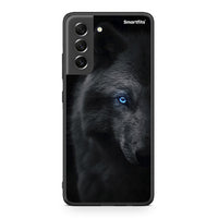 Thumbnail for Samsung S21 FE Dark Wolf θήκη από τη Smartfits με σχέδιο στο πίσω μέρος και μαύρο περίβλημα | Smartphone case with colorful back and black bezels by Smartfits
