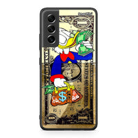Thumbnail for Samsung S21 FE Duck Money Θήκη από τη Smartfits με σχέδιο στο πίσω μέρος και μαύρο περίβλημα | Smartphone case with colorful back and black bezels by Smartfits