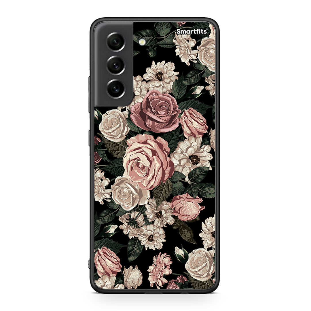 4 - Samsung S21 FE Wild Roses Flower case, cover, bumper