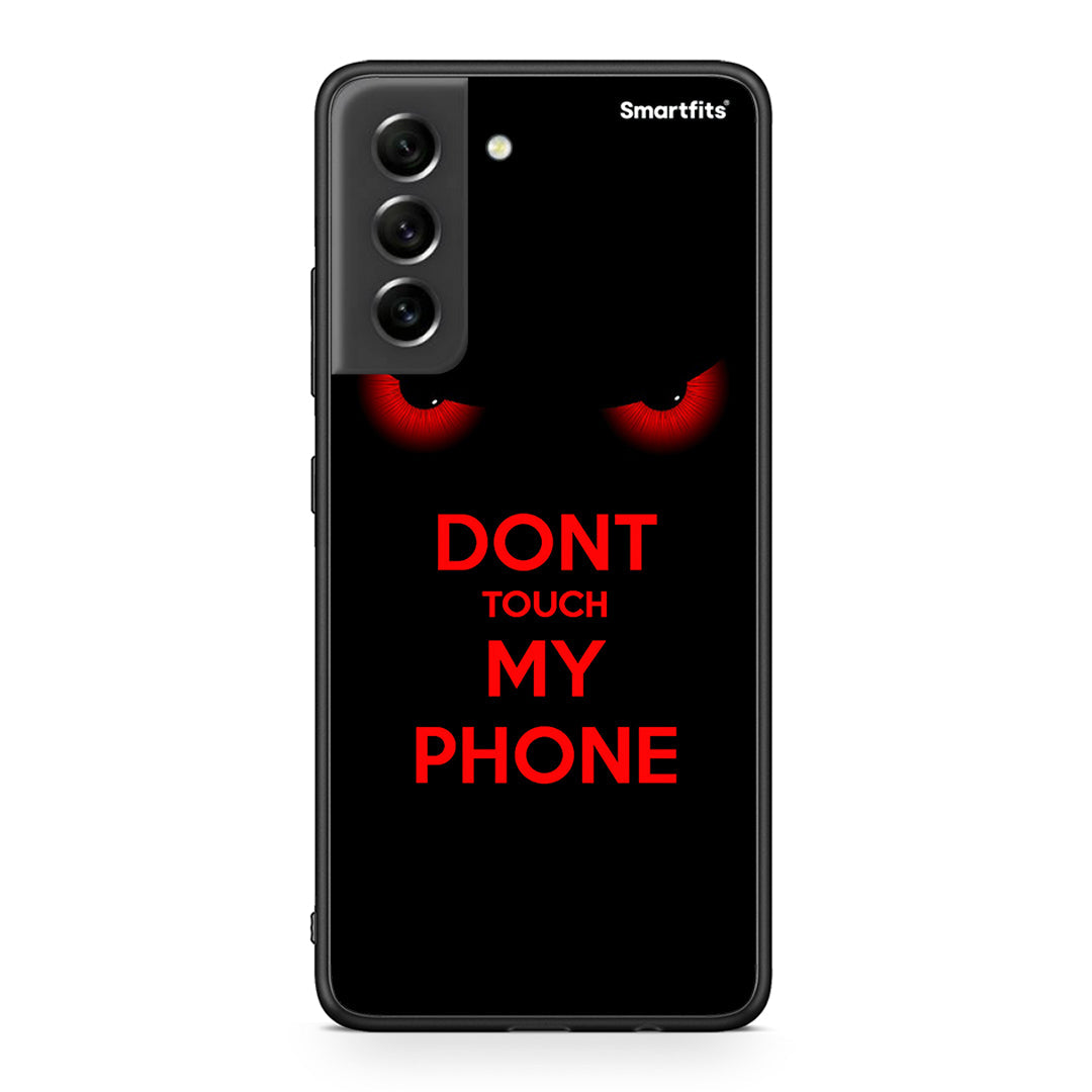 Samsung S21 FE Touch My Phone Θήκη από τη Smartfits με σχέδιο στο πίσω μέρος και μαύρο περίβλημα | Smartphone case with colorful back and black bezels by Smartfits