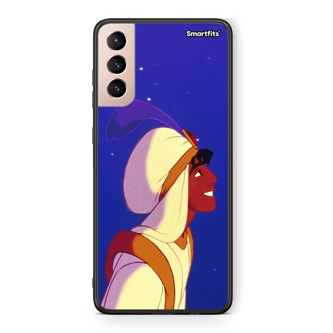 Samsung S21+ Alladin And Jasmine Love 1 θήκη από τη Smartfits με σχέδιο στο πίσω μέρος και μαύρο περίβλημα | Smartphone case with colorful back and black bezels by Smartfits