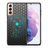Thumbnail for Θήκη Samsung S21+ Hexagonal Geometric από τη Smartfits με σχέδιο στο πίσω μέρος και μαύρο περίβλημα | Samsung S21+ Hexagonal Geometric case with colorful back and black bezels