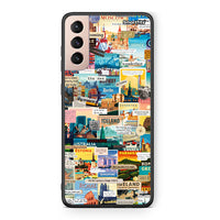 Thumbnail for Samsung S21+ Live To Travel θήκη από τη Smartfits με σχέδιο στο πίσω μέρος και μαύρο περίβλημα | Smartphone case with colorful back and black bezels by Smartfits
