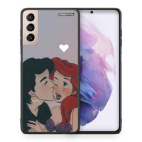 Thumbnail for Θήκη Αγίου Βαλεντίνου Samsung S21+ Mermaid Love από τη Smartfits με σχέδιο στο πίσω μέρος και μαύρο περίβλημα | Samsung S21+ Mermaid Love case with colorful back and black bezels