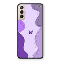 Thumbnail for Samsung S21+ Purple Mariposa Θήκη Αγίου Βαλεντίνου από τη Smartfits με σχέδιο στο πίσω μέρος και μαύρο περίβλημα | Smartphone case with colorful back and black bezels by Smartfits