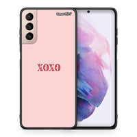 Thumbnail for Θήκη Samsung S21+ XOXO Love από τη Smartfits με σχέδιο στο πίσω μέρος και μαύρο περίβλημα | Samsung S21+ XOXO Love case with colorful back and black bezels