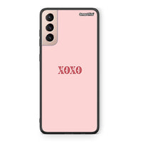 Thumbnail for Samsung S21+ XOXO Love θήκη από τη Smartfits με σχέδιο στο πίσω μέρος και μαύρο περίβλημα | Smartphone case with colorful back and black bezels by Smartfits