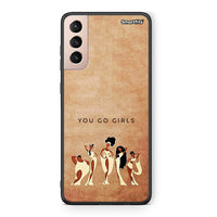 Thumbnail for Samsung S21+ You Go Girl θήκη από τη Smartfits με σχέδιο στο πίσω μέρος και μαύρο περίβλημα | Smartphone case with colorful back and black bezels by Smartfits
