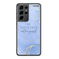 Thumbnail for Samsung S21 Ultra Be Yourself θήκη από τη Smartfits με σχέδιο στο πίσω μέρος και μαύρο περίβλημα | Smartphone case with colorful back and black bezels by Smartfits