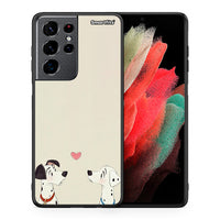 Thumbnail for Θήκη Samsung S21 Ultra Dalmatians Love από τη Smartfits με σχέδιο στο πίσω μέρος και μαύρο περίβλημα | Samsung S21 Ultra Dalmatians Love case with colorful back and black bezels