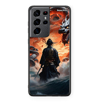 Thumbnail for Samsung S21 Ultra Dragons Fight θήκη από τη Smartfits με σχέδιο στο πίσω μέρος και μαύρο περίβλημα | Smartphone case with colorful back and black bezels by Smartfits