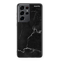 Thumbnail for Samsung S21 Ultra Marble Black θήκη από τη Smartfits με σχέδιο στο πίσω μέρος και μαύρο περίβλημα | Smartphone case with colorful back and black bezels by Smartfits