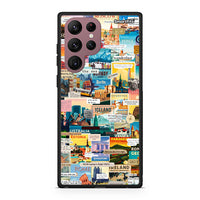 Thumbnail for Samsung S22 Ultra Live To Travel θήκη από τη Smartfits με σχέδιο στο πίσω μέρος και μαύρο περίβλημα | Smartphone case with colorful back and black bezels by Smartfits