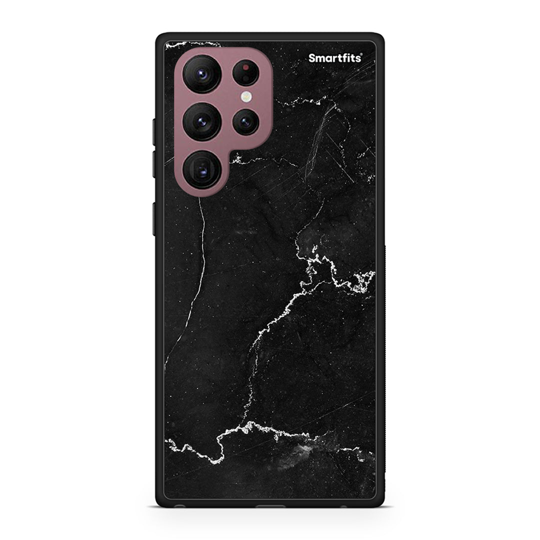 Samsung S22 Ultra Marble Black θήκη από τη Smartfits με σχέδιο στο πίσω μέρος και μαύρο περίβλημα | Smartphone case with colorful back and black bezels by Smartfits