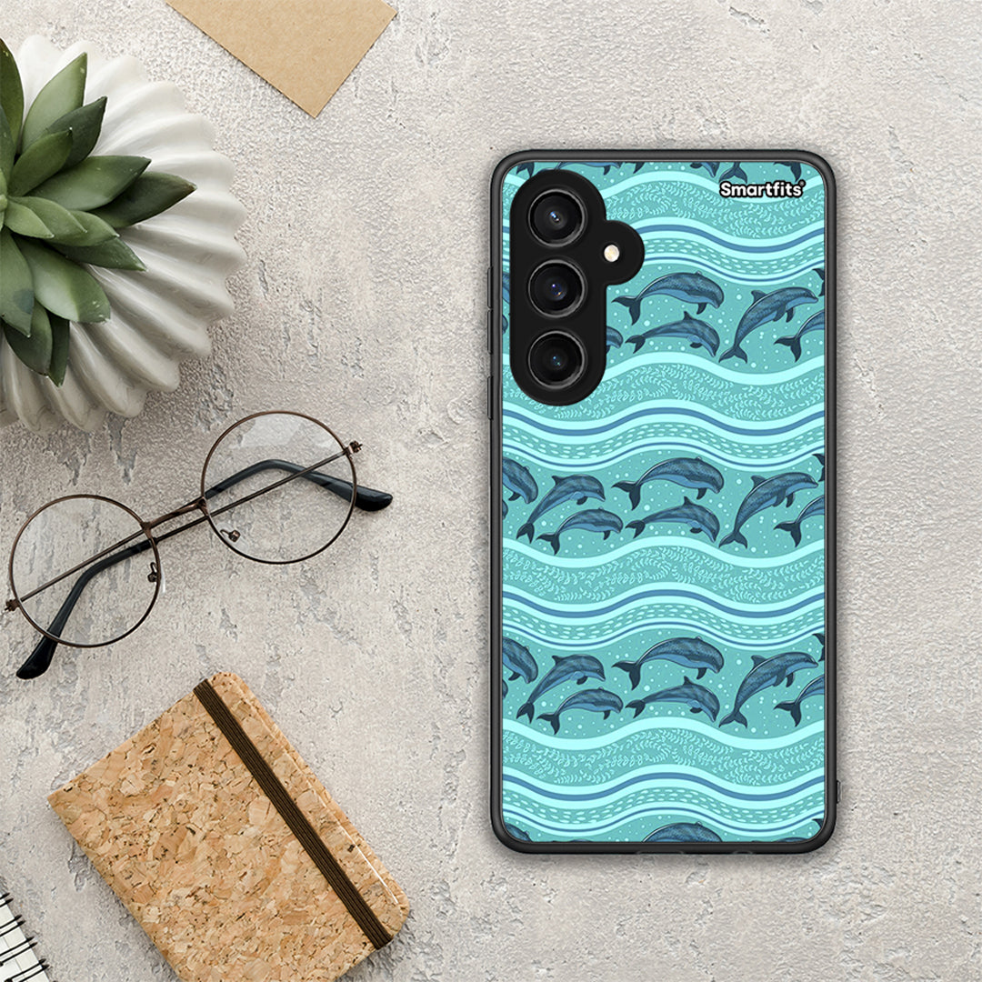 Swimming Dolphins - Samsung Galaxy S23 FE θήκη