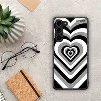 Thumbnail for Θήκη Samsung Galaxy S23 Plus Black Hearts από τη Smartfits με σχέδιο στο πίσω μέρος και μαύρο περίβλημα | Samsung Galaxy S23 Plus Black Hearts Case with Colorful Back and Black Bezels