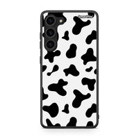 Thumbnail for Θήκη Samsung Galaxy S23 Plus Cow Print από τη Smartfits με σχέδιο στο πίσω μέρος και μαύρο περίβλημα | Samsung Galaxy S23 Plus Cow Print Case with Colorful Back and Black Bezels