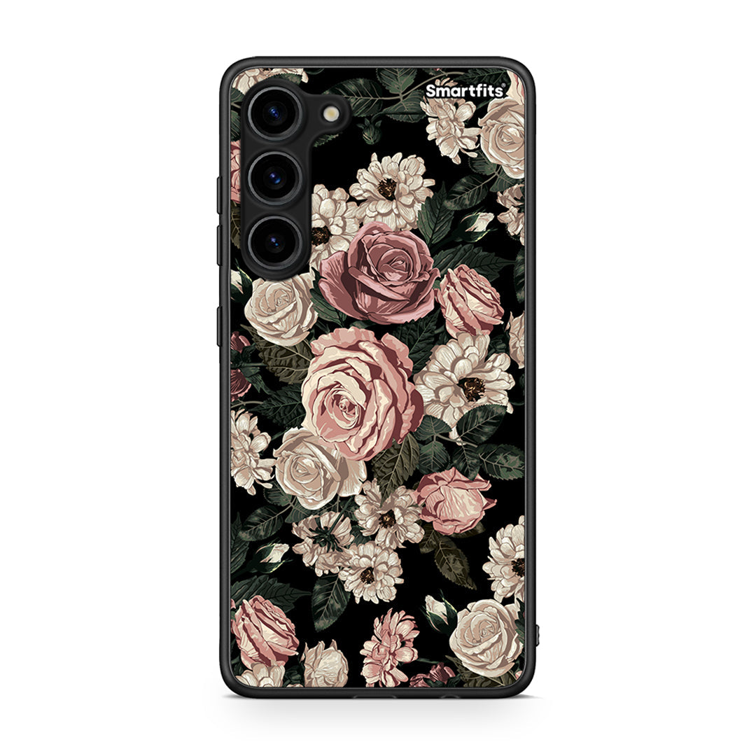 Θήκη Samsung Galaxy S23 Plus Flower Wild Roses από τη Smartfits με σχέδιο στο πίσω μέρος και μαύρο περίβλημα | Samsung Galaxy S23 Plus Flower Wild Roses Case with Colorful Back and Black Bezels