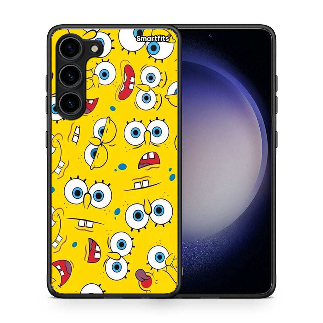 Θήκη Samsung Galaxy S23 Plus PopArt Sponge από τη Smartfits με σχέδιο στο πίσω μέρος και μαύρο περίβλημα | Samsung Galaxy S23 Plus PopArt Sponge Case with Colorful Back and Black Bezels