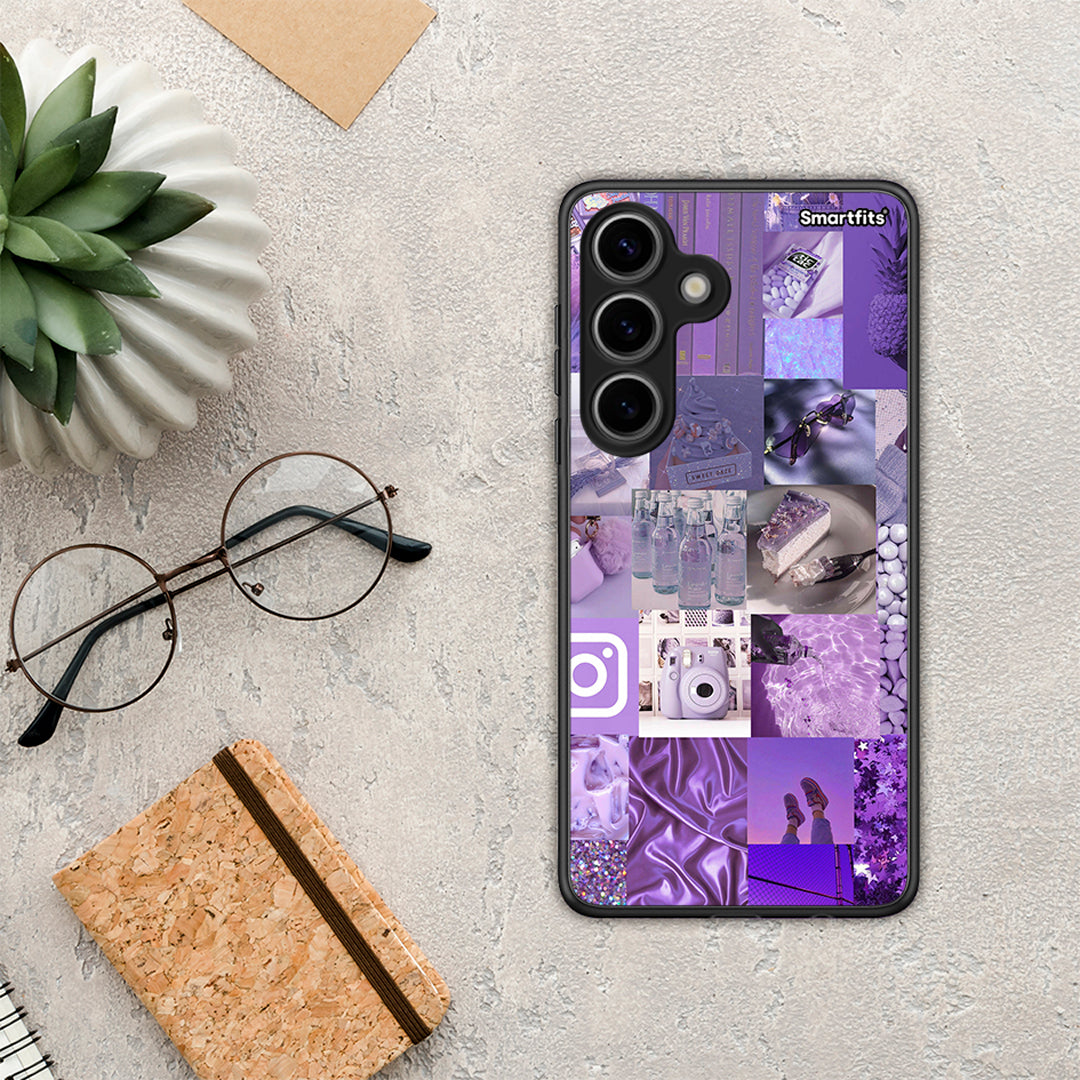 Purple Aesthetic Collage - Samsung Galaxy S24 θήκη