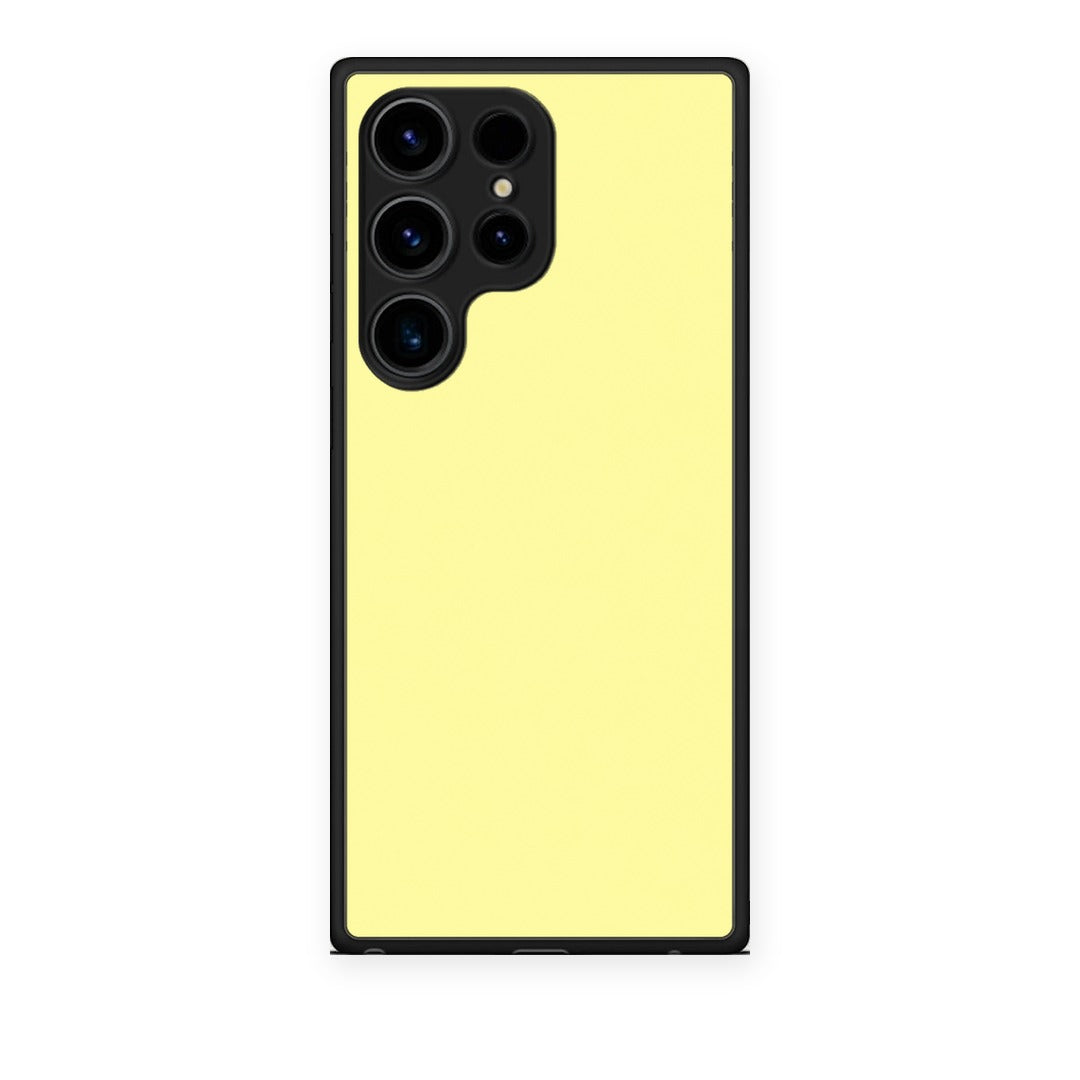 Θήκη Samsung Galaxy S24 Ultra Butter Yellow από τη Smartfits με σχέδιο στο πίσω μέρος και μαύρο περίβλημα | Samsung Galaxy S24 Ultra Butter Yellow case with colorful back and black bezels