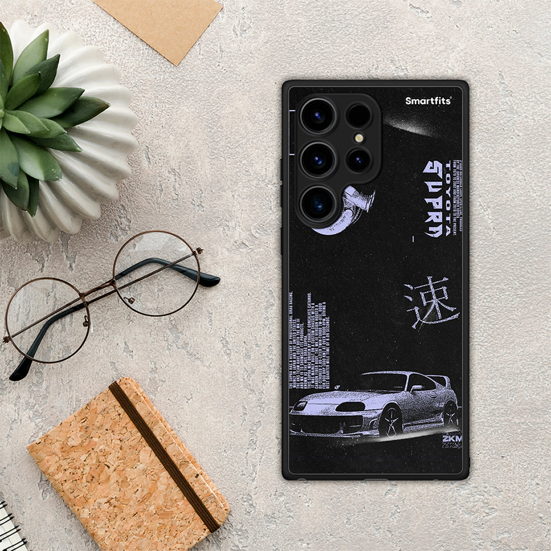 Θήκη Samsung Galaxy S24 Ultra Tokyo Drift από τη Smartfits με σχέδιο στο πίσω μέρος και μαύρο περίβλημα | Samsung Galaxy S24 Ultra Tokyo Drift Case with Colorful Back and Black Bezels