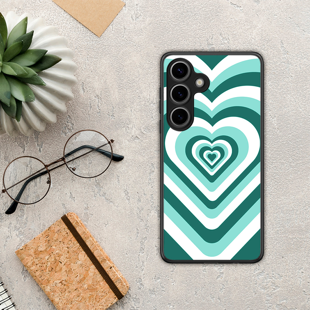 Green Hearts - Samsung Galaxy S25 θήκη