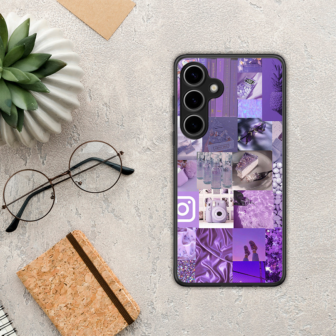 Purple Aesthetic Collage - Samsung Galaxy S25 Plus θήκη