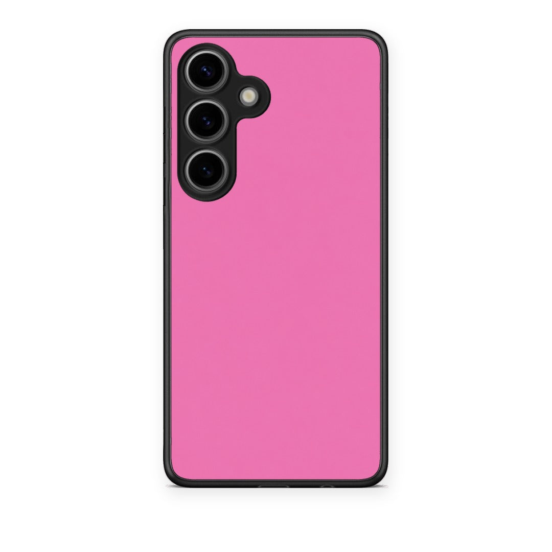Θήκη Samsung Galaxy S25 Rose Pink από τη Smartfits με σχέδιο στο πίσω μέρος και μαύρο περίβλημα | Samsung Galaxy S25 Rose Pink case with colorful back and black bezels