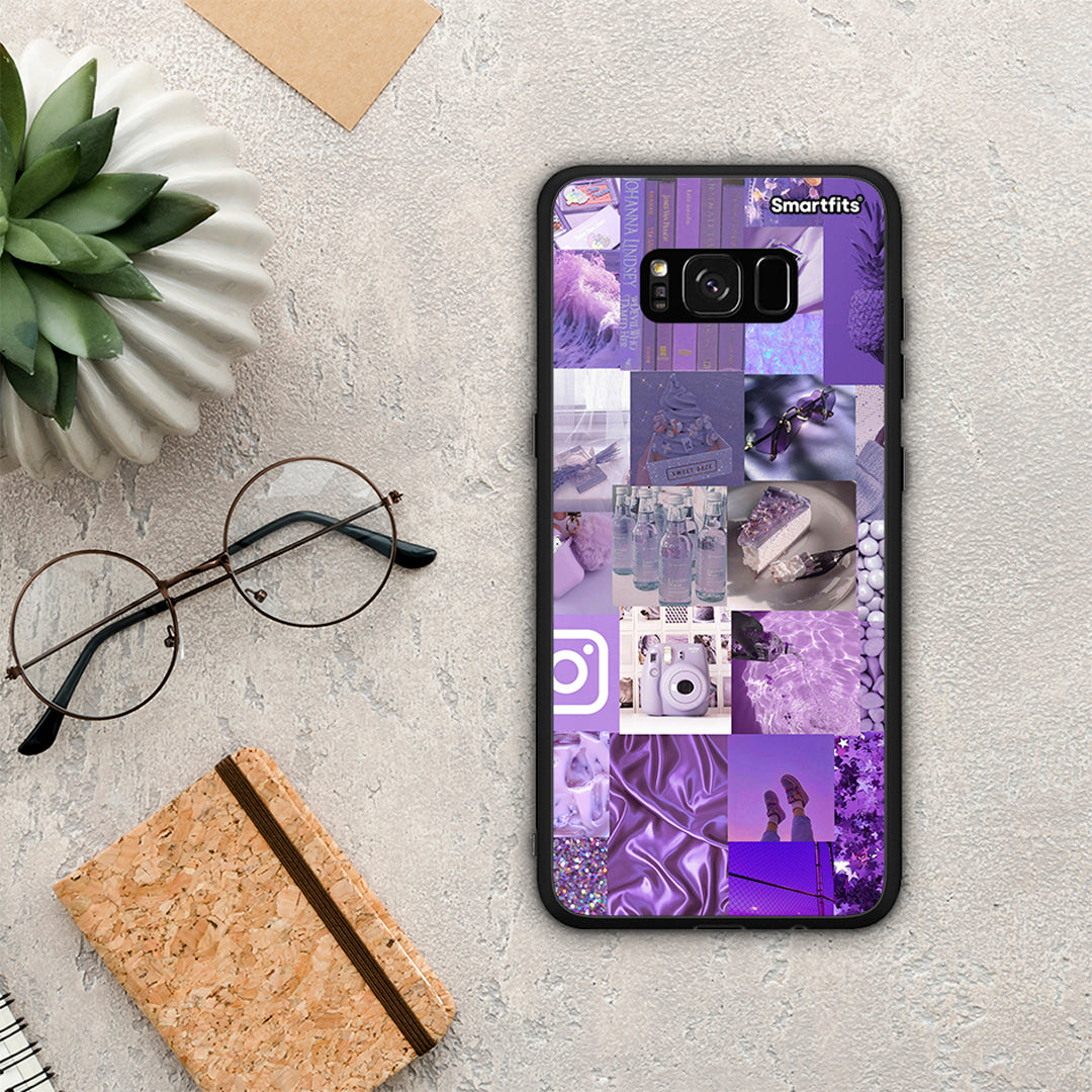 Purple Aesthetic Collage - Samsung Galaxy S8+ θήκη