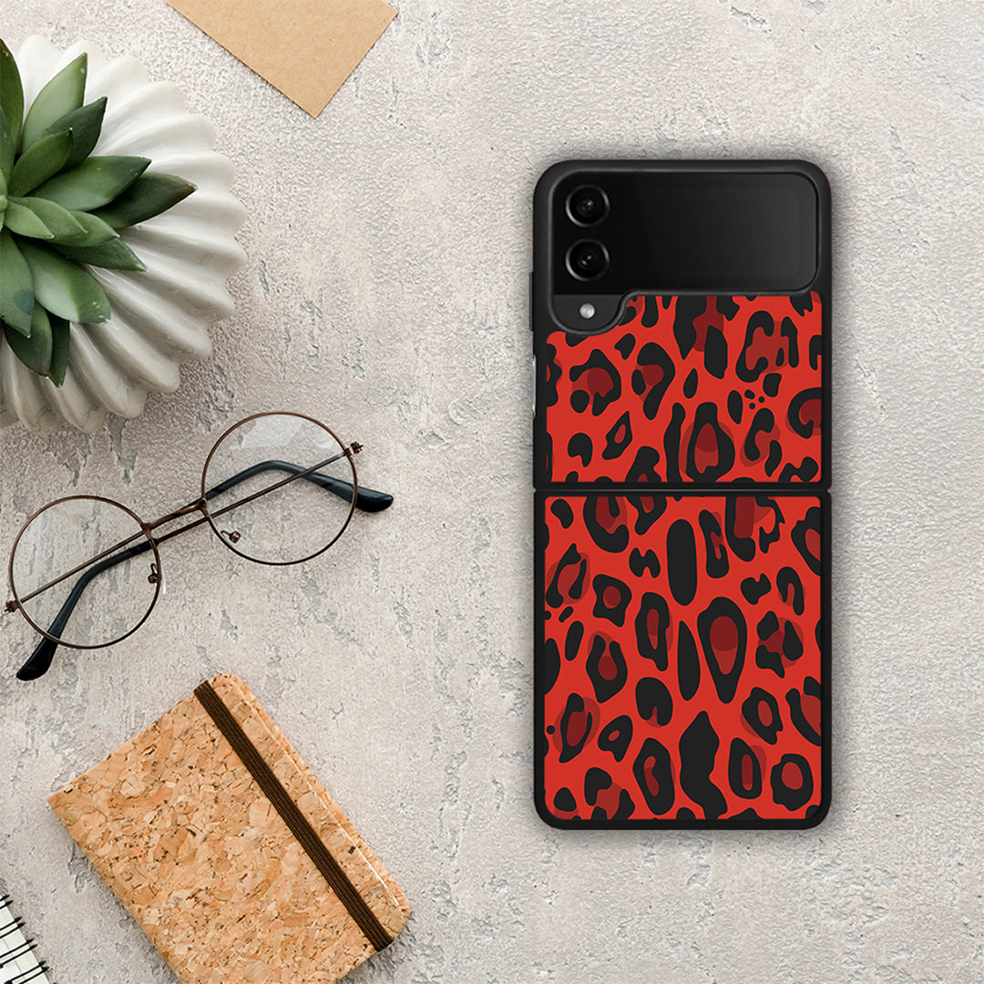 Animal Red Leopard - Samsung Galaxy Z Flip4 θήκη