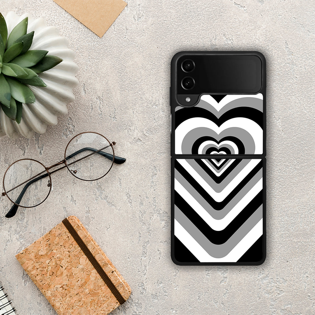 Black Hearts - Samsung Galaxy Z Flip4 θήκη
