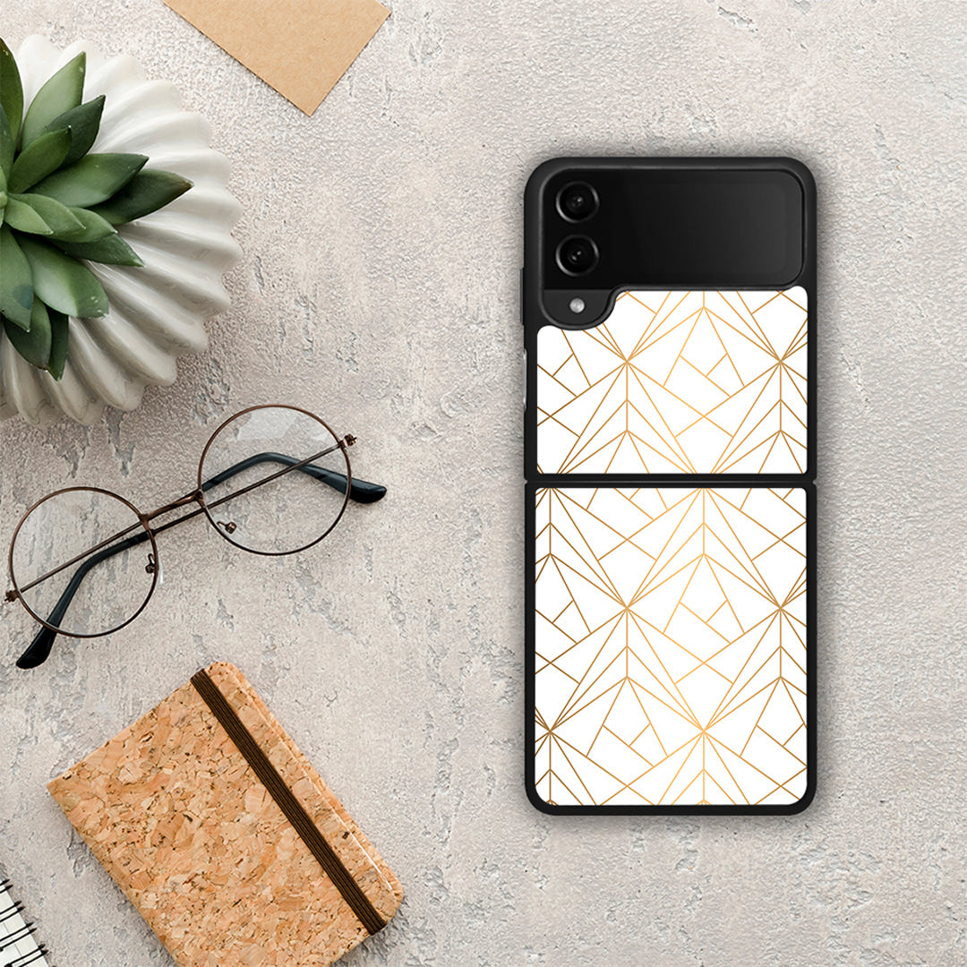 Geometric Luxury White - Samsung Galaxy Z Flip4 θήκη