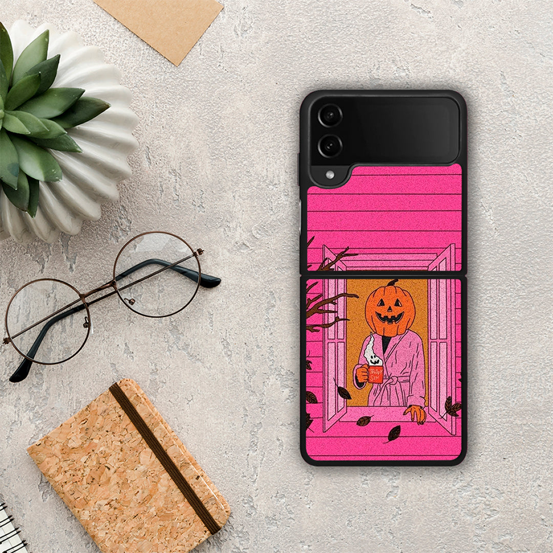 Halloween Pumpkin Lady - Samsung Galaxy Z Flip4 θήκη
