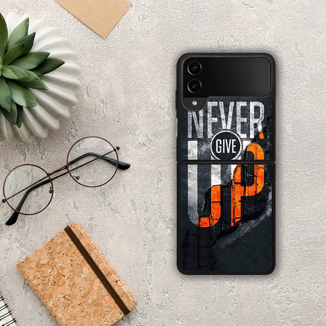 Never Give Up - Samsung Galaxy Z Flip4 θήκη