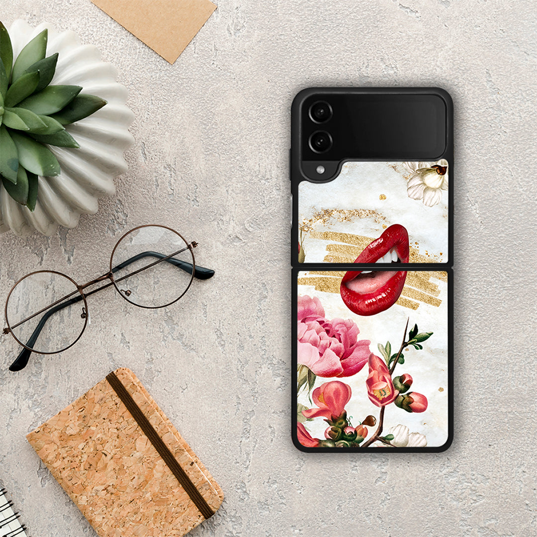 Red Lips - Samsung Galaxy Z Flip4 θήκη