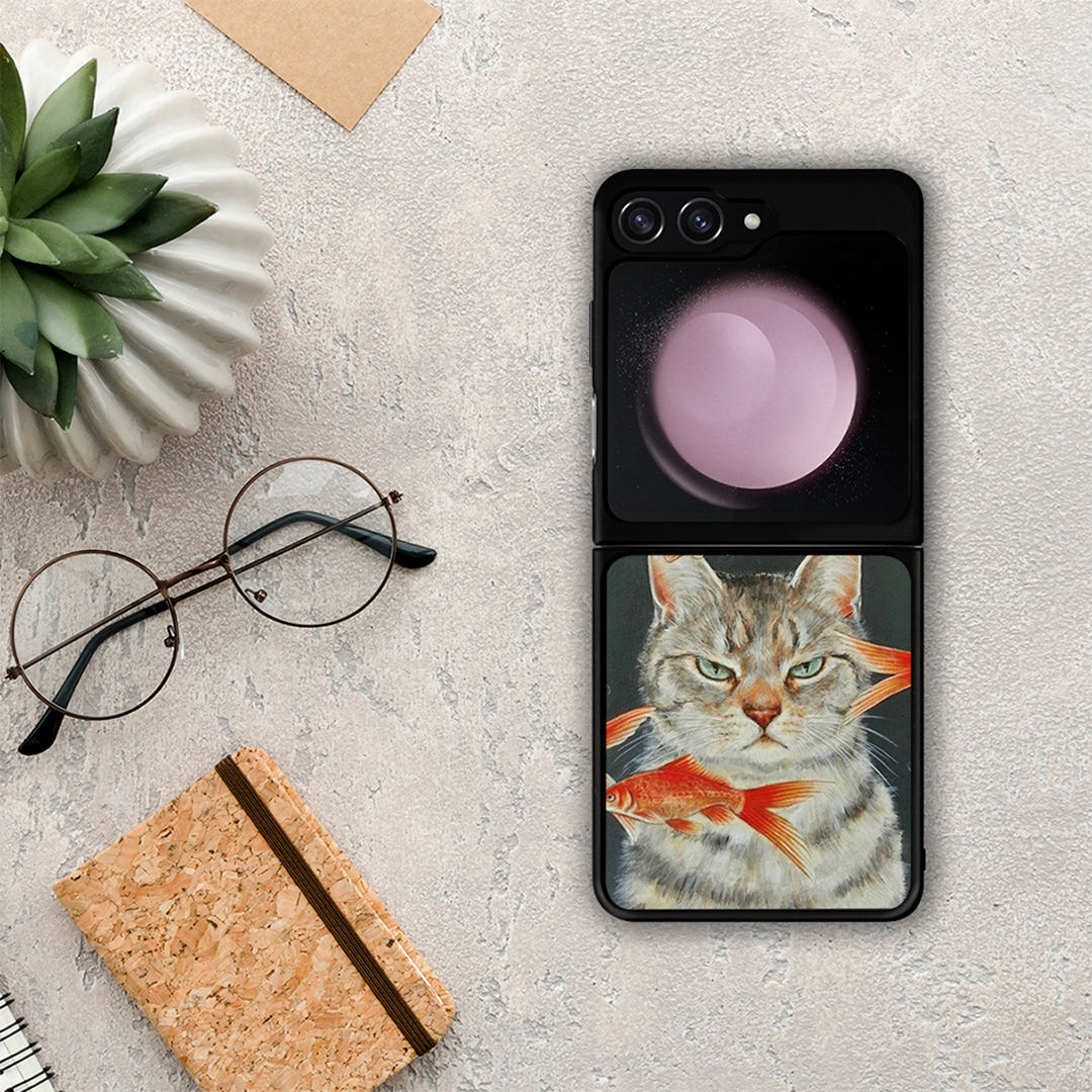 Cat Goldfish - Samsung Galaxy Z Flip5 θήκη