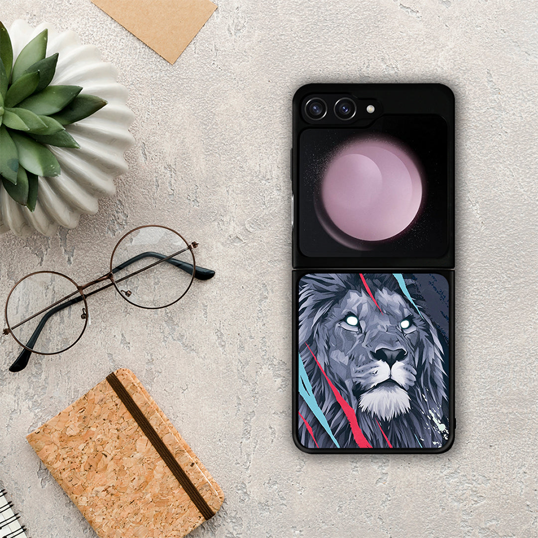 PopArt Lion Designer - Samsung Galaxy Z Flip5 θήκη
