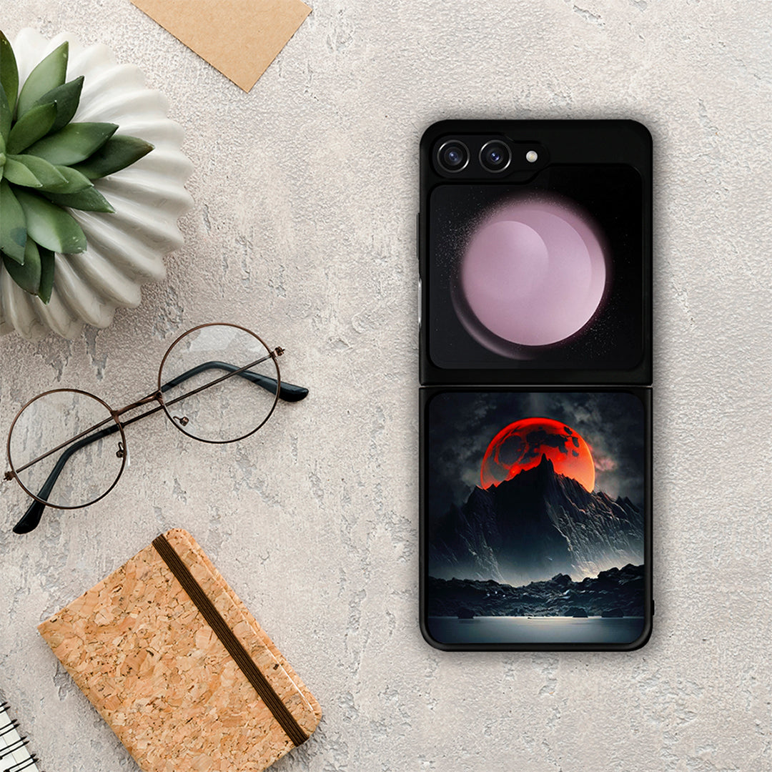 Red Full Moon - Samsung Galaxy Z Flip5 θήκη