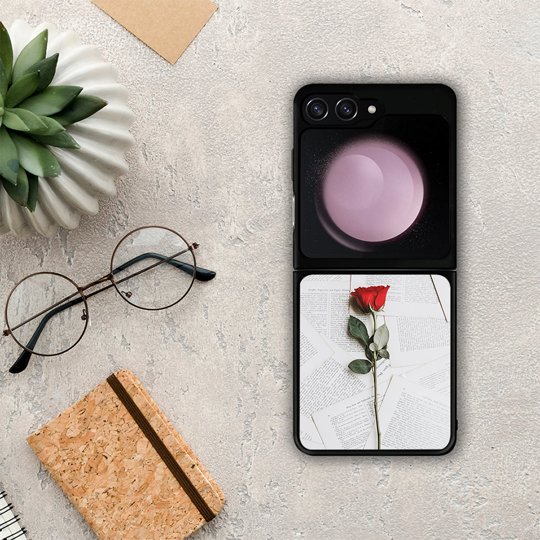 Red Rose - Samsung Galaxy Z Flip5 θήκη