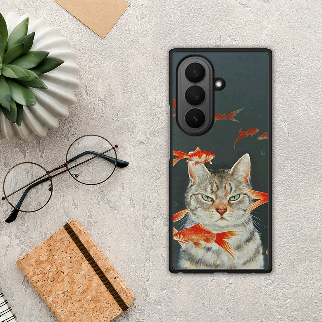 Cat Goldfish - Samsung Galaxy Z Fold7 θήκη