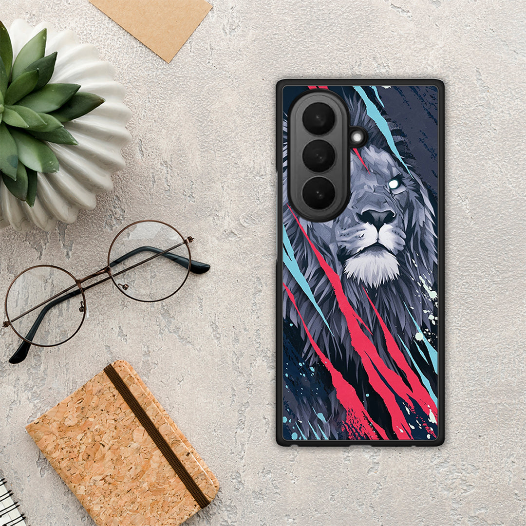 PopArt Lion Designer - Samsung Galaxy Z Fold7 θήκη