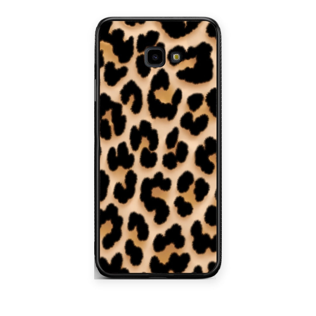 Θήκη Samsung Galaxy J4+ Leopard Print Tan Large από τη Smartfits με σχέδιο στο πίσω μέρος και μαύρο περίβλημα | Samsung Galaxy J4+ Leopard Print Tan Large case with colorful back and black bezels