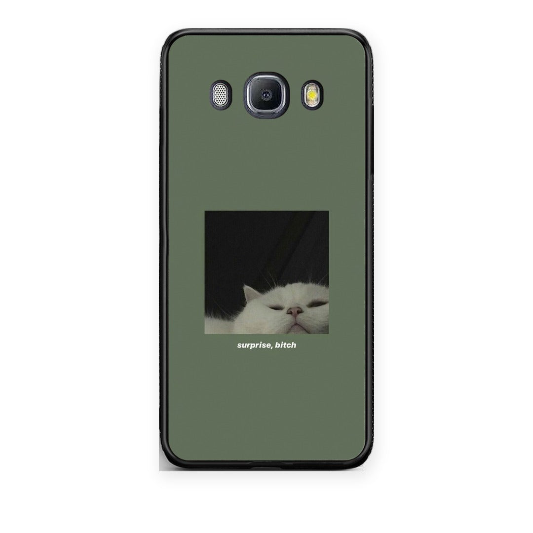 Θήκη Samsung Galaxy J7 2016 Bitch Surprise από τη Smartfits με σχέδιο στο πίσω μέρος και μαύρο περίβλημα | Samsung Galaxy J7 2016 Bitch Surprise case with colorful back and black bezels