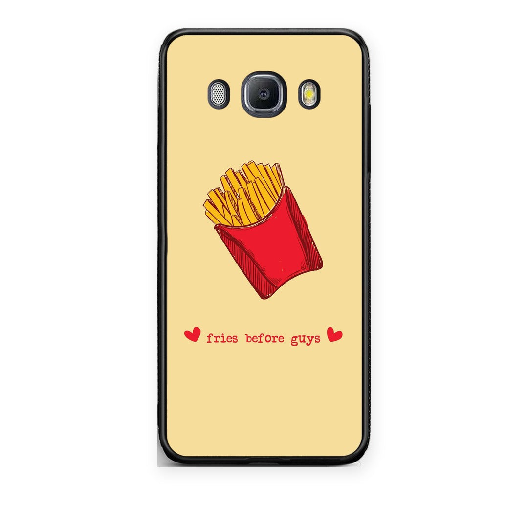 Θήκη Samsung Galaxy J7 2016 Fries Before Guys από τη Smartfits με σχέδιο στο πίσω μέρος και μαύρο περίβλημα | Samsung Galaxy J7 2016 Fries Before Guys case with colorful back and black bezels