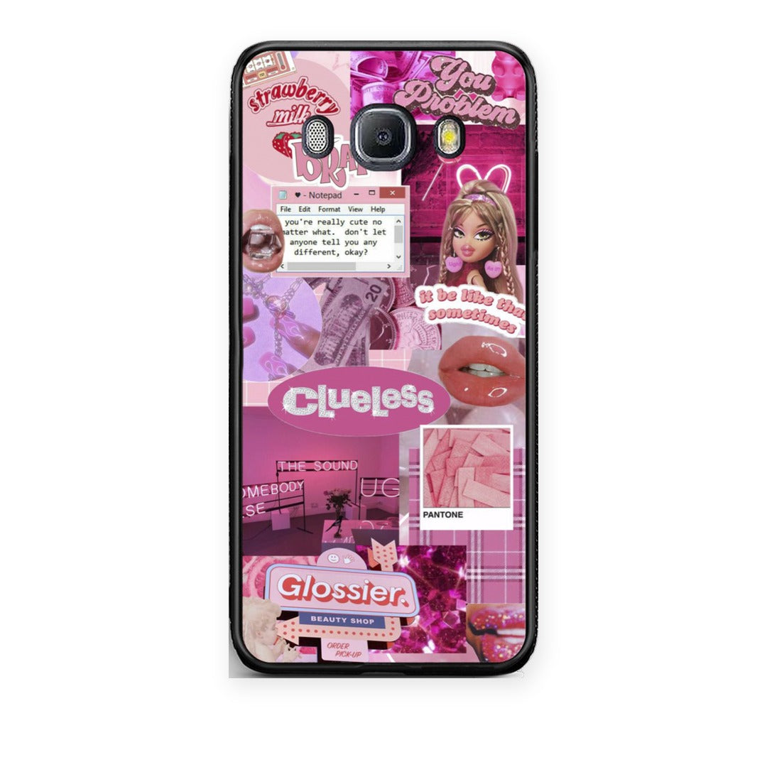 Θήκη Samsung Galaxy J7 2016 Pink Love από τη Smartfits με σχέδιο στο πίσω μέρος και μαύρο περίβλημα | Samsung Galaxy J7 2016 Pink Love case with colorful back and black bezels