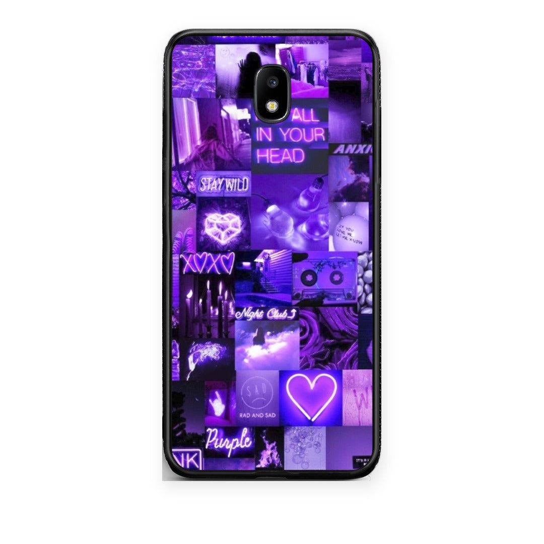 Θήκη Samsung Galaxy J7 2017 Collage Stay Wild από τη Smartfits με σχέδιο στο πίσω μέρος και μαύρο περίβλημα | Samsung Galaxy J7 2017 Collage Stay Wild case with colorful back and black bezels