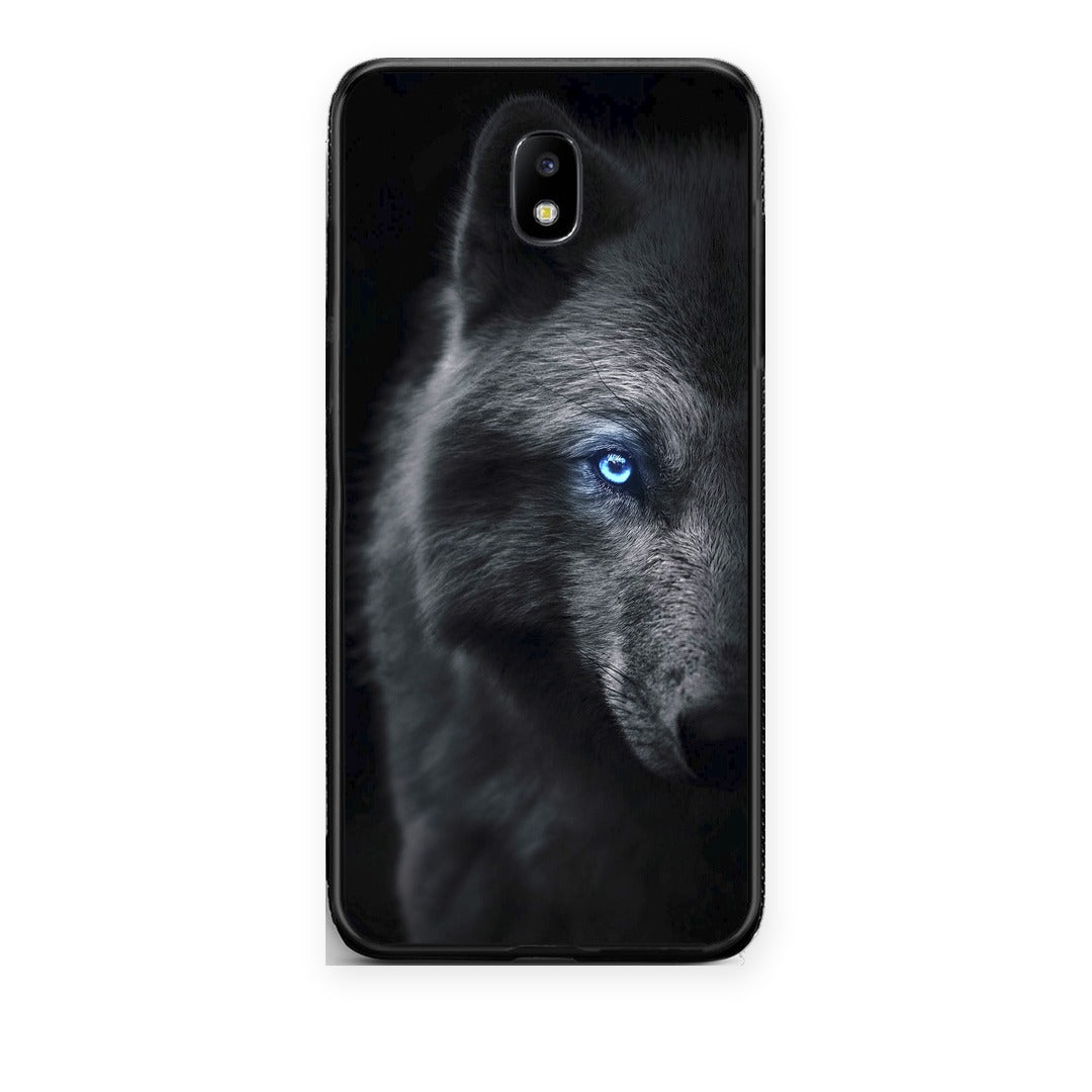 Θήκη Samsung Galaxy J7 2017 Dark Wolf από τη Smartfits με σχέδιο στο πίσω μέρος και μαύρο περίβλημα | Samsung Galaxy J7 2017 Dark Wolf case with colorful back and black bezels